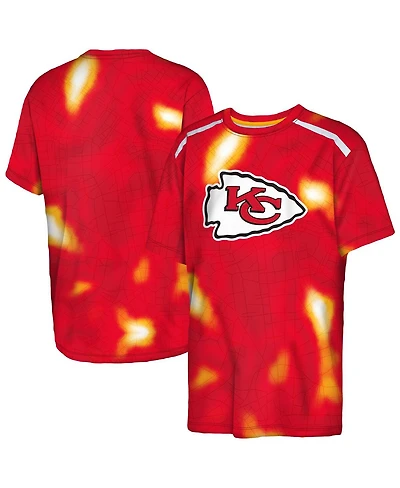 Outerstuff Big Boys and Girls Red Kansas City Chiefs End Zone Dri-Tek T-Shirt