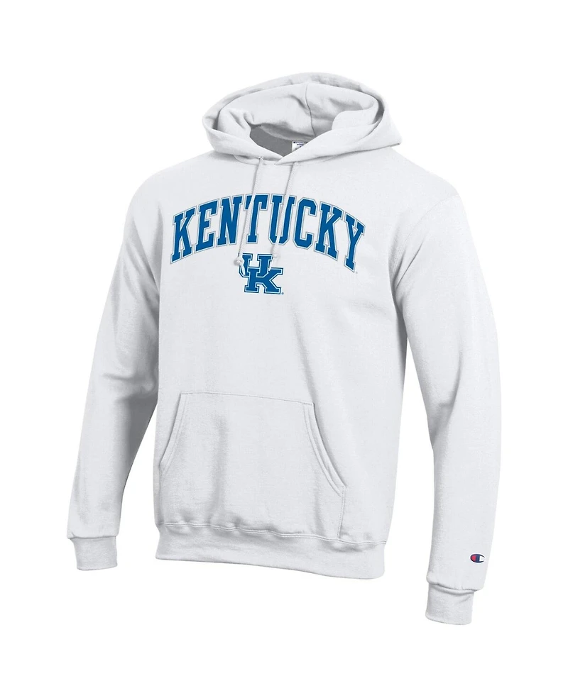 Champion Men's White Kentucky Wildcats Arch Over Logo Pullover Hoodie