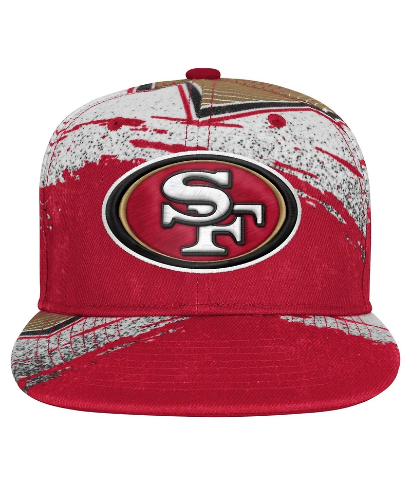 Outerstuff Big Boys and Girls Scarlet San Francisco 49ers Make Noise Adjustable Hat