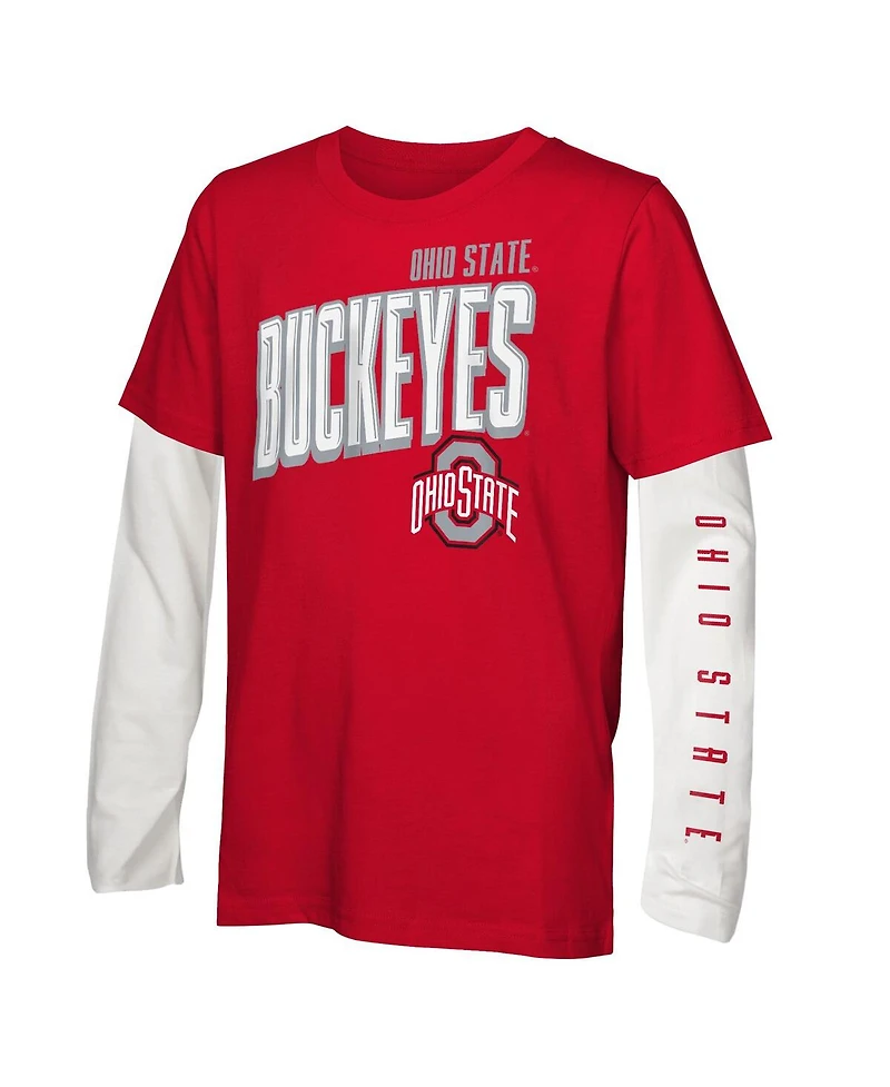 Outerstuff Preschool Ohio State Buckeyes Mix 3-in-1 Combo T-Shirt Set