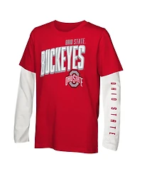 Outerstuff Preschool Ohio State Buckeyes Mix 3-in-1 Combo T-Shirt Set