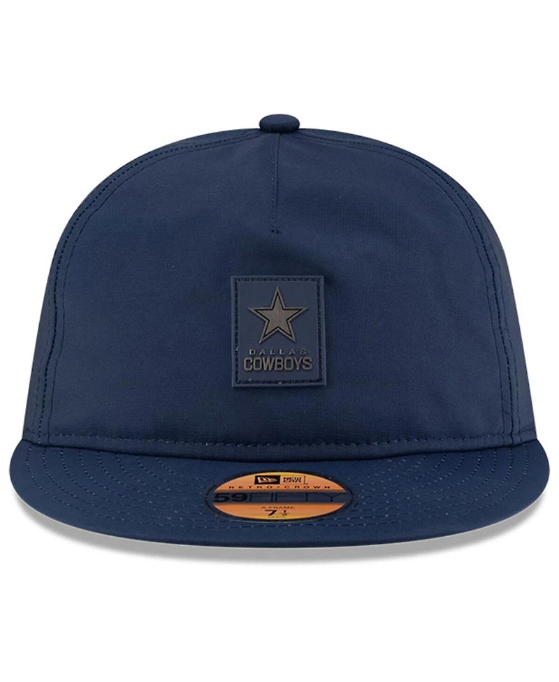 New Era Men's Navy Dallas Cowboys 2025 Sideline Retro Crown 59FIFTY Fitted Hat
