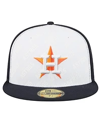 New Era Men's White/Navy Houston Astros Repeat 59FIFTY Fitted Hat