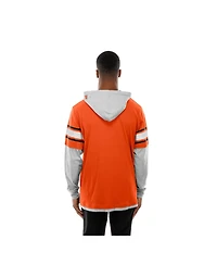 New Era Men's Orange Cincinnati Bengals Twofer Layered Long Sleeve Hoodie T-Shirt