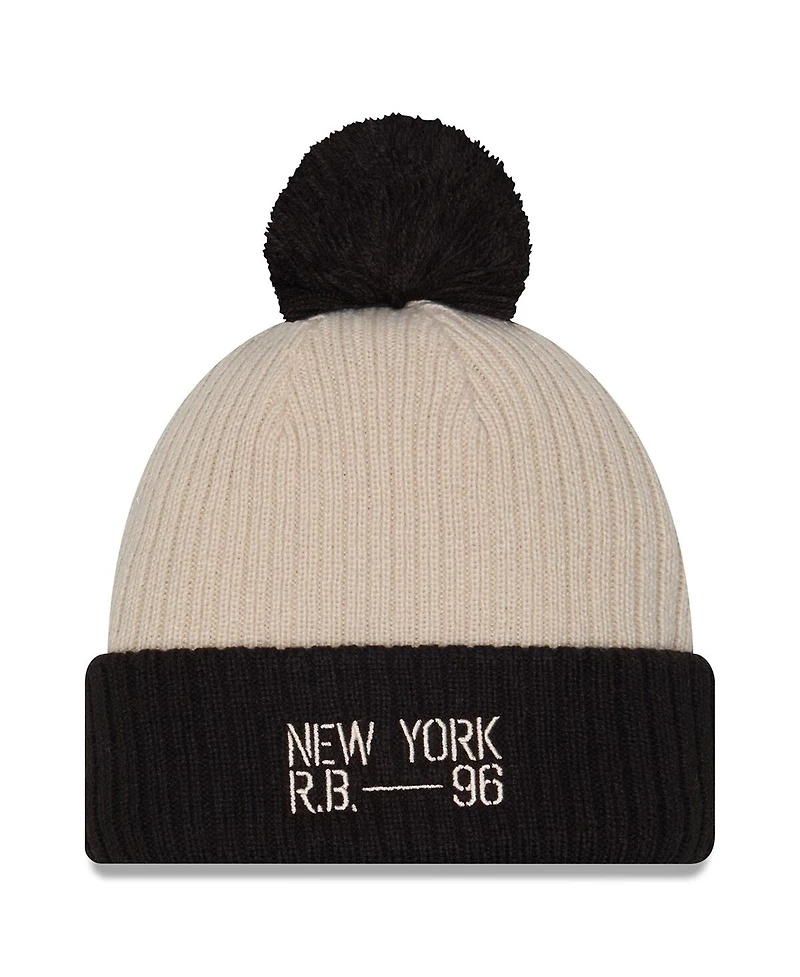 New Era Men's Khaki New York Red Bulls 2025 Jersey Hook Cuff With Pom Knit Hat