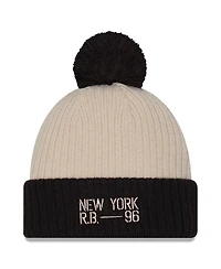 New Era Men's Khaki New York Red Bulls 2025 Jersey Hook Cuff With Pom Knit Hat
