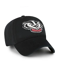 '47 Brand Big Boys and Girls Black Wisconsin Badgers Clean Up Adjustable Hat