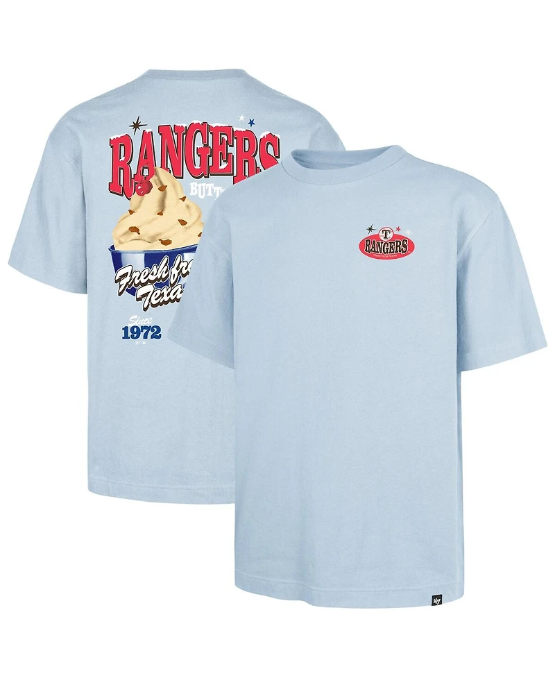 '47 Brand Men's Light Blue Texas Rangers Ice Cream Parlor Foundation T-Shirt