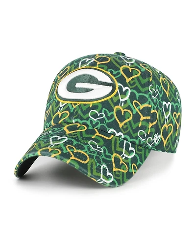 '47 Brand Girls Preschool Green Bay Packers Mural Clean Up Adjustable Hat