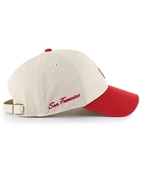 '47 Brand Men's Cream/Scarlet San Francisco 49ers Fairfield Mvp Throwback Adjustable Hat