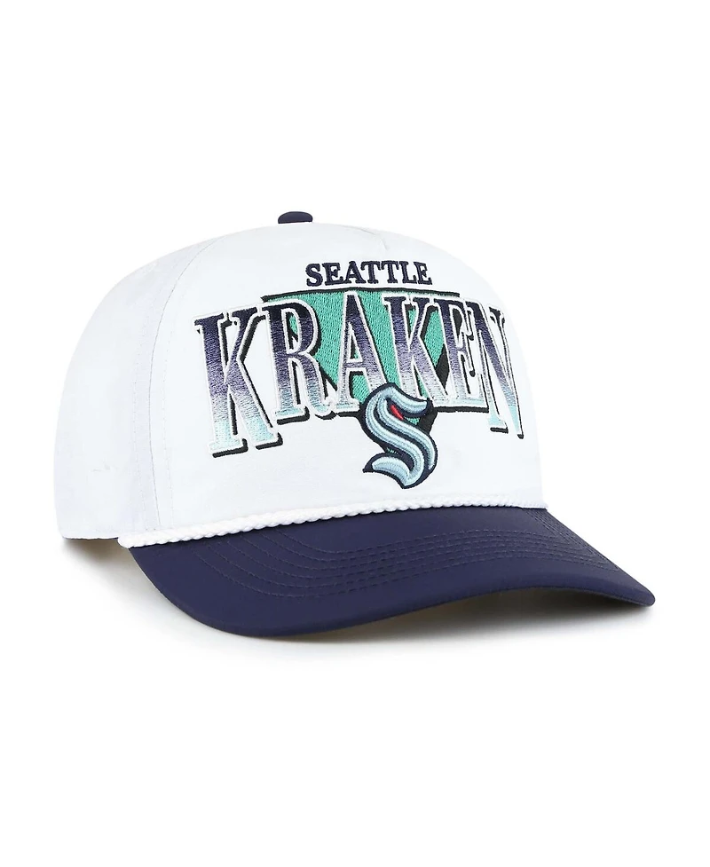 '47 Brand Men's White/Deep Sea Blue Seattle Kraken Tribute Hitch Adjustable Hat