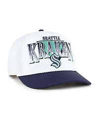 '47 Brand Men's White/Deep Sea Blue Seattle Kraken Tribute Hitch Adjustable Hat