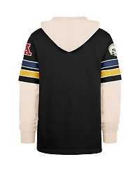 '47 Brand Men's Black Los Angeles Chargers Split Zone Cornerback Duo Hoodie