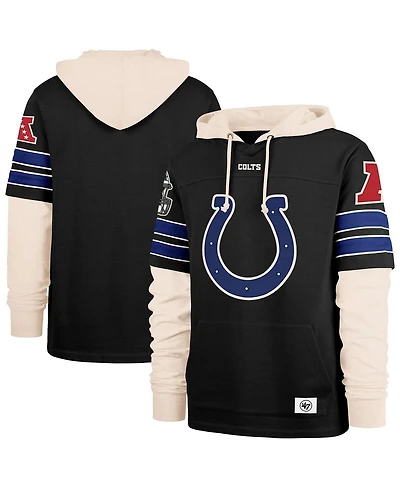 '47 Brand Men's Black Indianapolis Colts Split Zone Cornerback Duo Hoodie