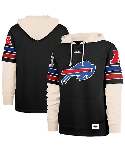 '47 Brand Men's Black Buffalo Bills Split Zone Cornerback Duo Hoodie