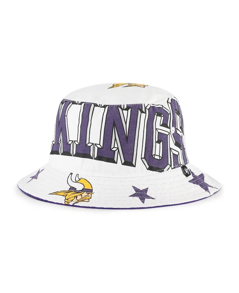 '47 Brand Women's White Minnesota Vikings Energize Bucket Hat