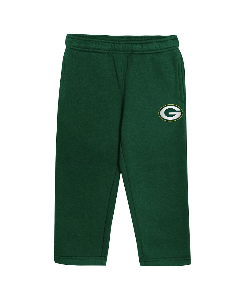 Outerstuff Toddler Green Bay Packers Lineman Fleece Hoodie and Pants Set