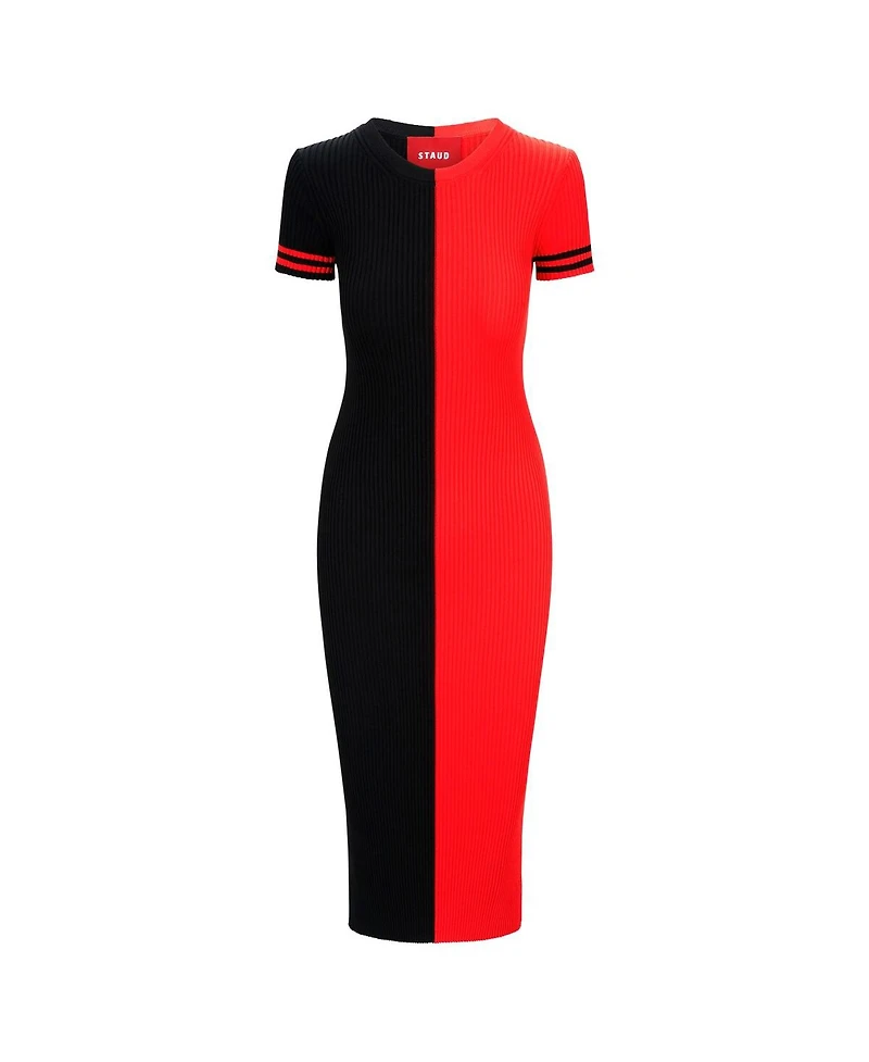 Staud Women's Navy/Red Houston Texans Colleen Dress