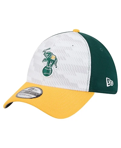 New Era Men's Dark Green/Gold Athletics 2025 Mlb Clubhouse 39THIRTY Flex Hat
