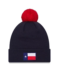 New Era Men's Navy Fc Dallas Jersey Hook Cuff With Pom Knit Hat