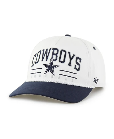 '47 Brand Men's White Dallas Cowboys Roscoe Two-Toned Hitch Adjustable Hat