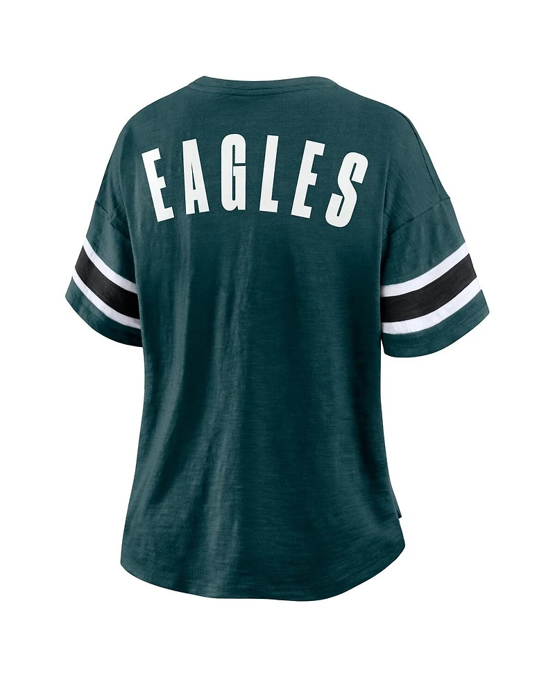 Fanatics Women's Midnight Green Philadelphia Eagles Plus Redzone Notch Neck T-Shirt