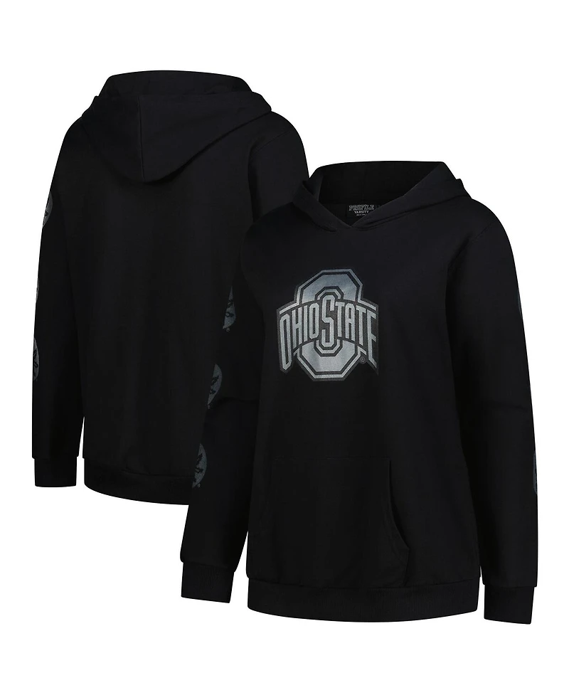 Fanatics Women's Black Ohio State Buckeyes Plus Sleeve Hit Pullover Hoodie
