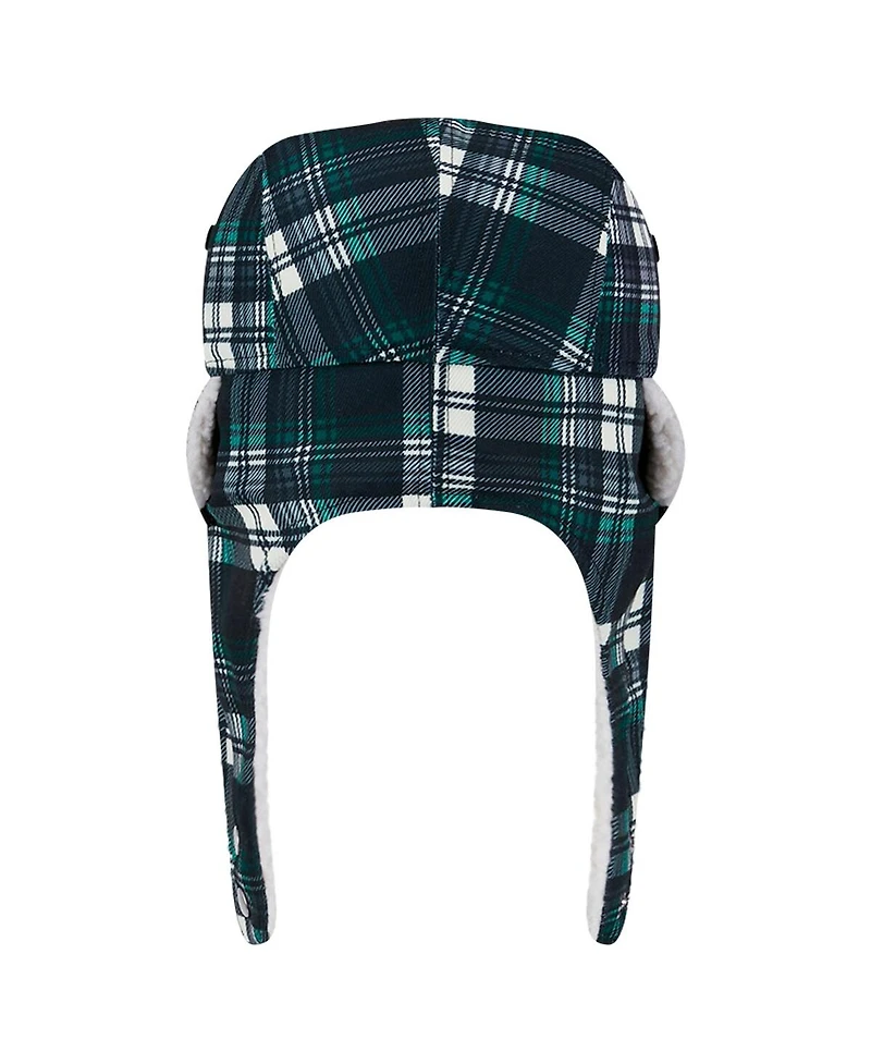 New Era Black York Jets Sideline Plaid Sherpa Trapper Hat