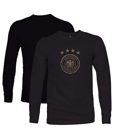 1863FC Men's Black Germany National Team Mono Badge Long Sleeve T-Shirt