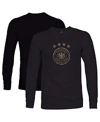 1863FC Men's Black Germany National Team Mono Badge Long Sleeve T-Shirt