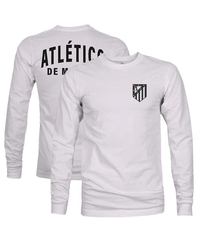 1863FC Men's Silver Atletico de Madrid Team Arch Long Sleeve T-Shirt