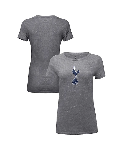 1863FC Women's Heather Gray Tottenham Hotspur Color Badge Tri-Blend T-Shirt