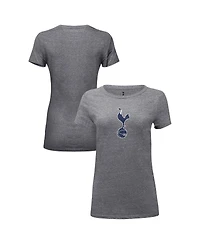 1863FC Women's Heather Gray Tottenham Hotspur Color Badge Tri-Blend T-Shirt