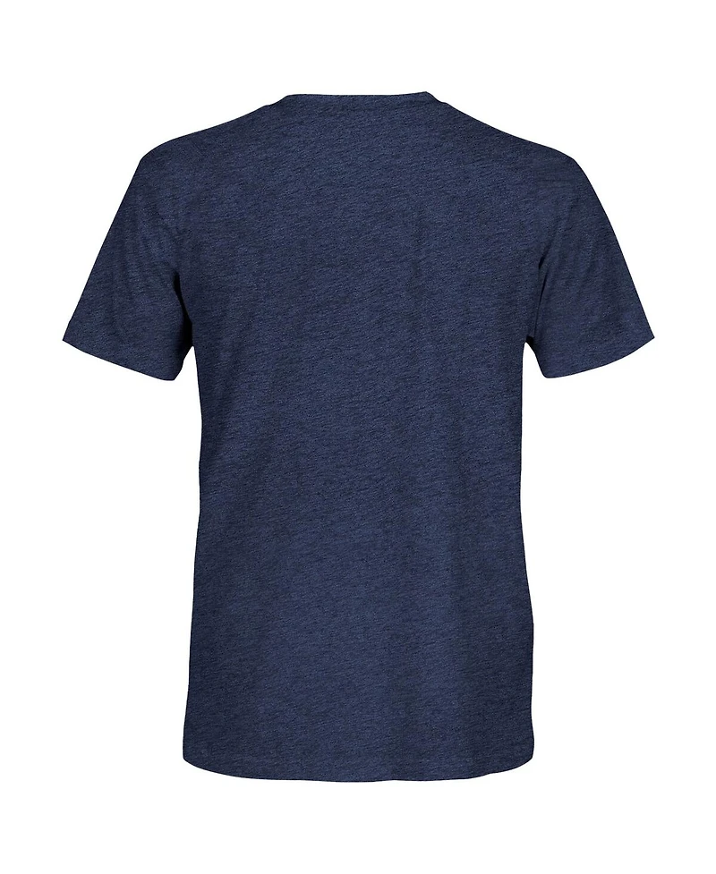 1863FC Men's Navy Manchester City Color Badge Retro Tri-Blend T-Shirt