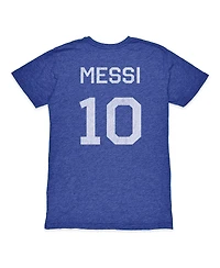 1863FC Men's Lionel Messi Blue Argentina National Team Retro Name Number Tri-Blend T-Shirt