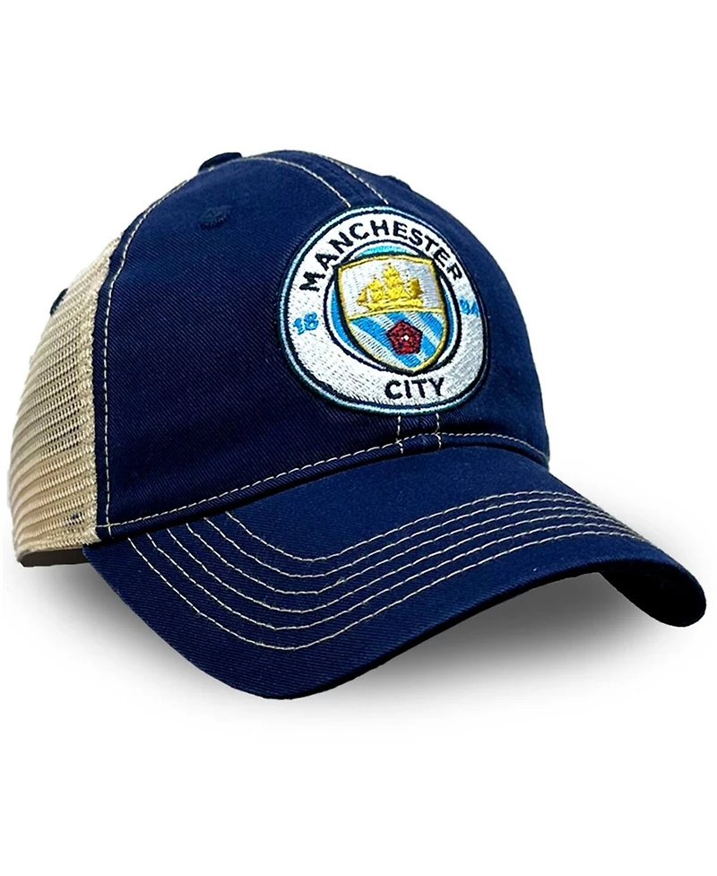 1863FC Men's Navy Manchester City Trucker Adjustable Hat