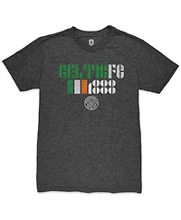 1863FC Men's Heather Black Celtic Retro Vibes Twisted Tri-Blend Slub T-Shirt