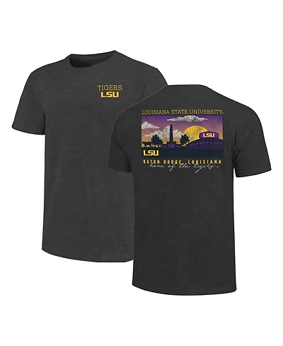 Image One Men's Heather Charcoal Lsu Tigers Big Tall Campus Scene Core T-Shirt