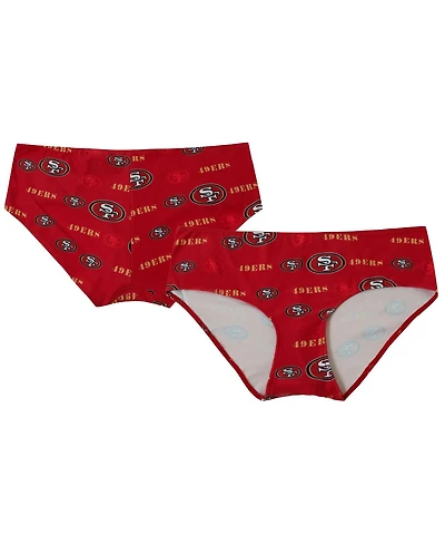 Concepts Sport Women's Scarlet San Francisco 49ers Mosaic Allover Print Knit Panty