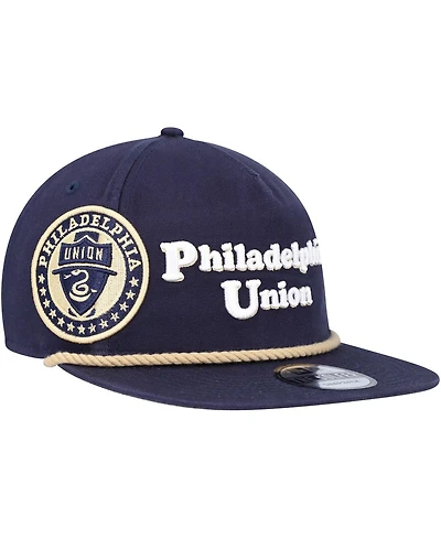 New Era Men's Navy Philadelphia Union Heritage The Golfer Snapback Hat