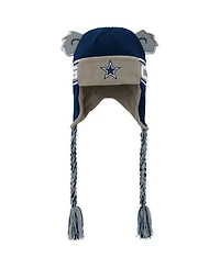 Outerstuff Big Boys and Girls Navy Dallas Cowboys Wordmark Ears Trooper Knit Hat