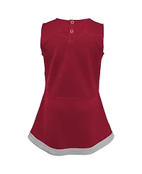 Outerstuff Girls Preschool 2-Piece Crimson Oklahoma Sooners Cheer Captain Jumper Dress Bloomers Set
