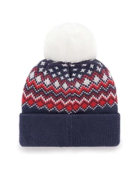 '47 Brand Women's Navy New England Patriots Elsa Cuffed With Pom Knit Hat