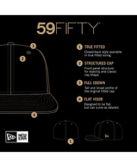 New Era Men's Royal New York Giants Chain Stitch Heart 59FIFTY Fitted Hat