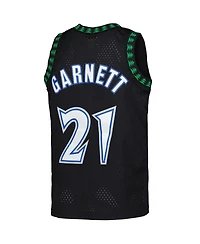 Mitchell & Ness Big Boys and Girls Kevin Garnett Black Minnesota Timberwolves 1997/98 Hardwood Classics Swingman Jersey