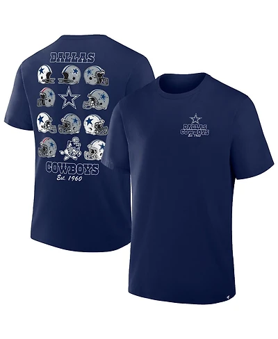 Dallas Cowboys Men's Navy Helmet Grid T-Shirt