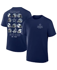 Dallas Cowboys Men's Navy Helmet Grid T-Shirt
