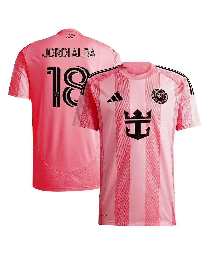 Adidas Men's Jordi Alba Light Pink Inter Miami Cf 2025 Euphoria Replica Player Jersey
