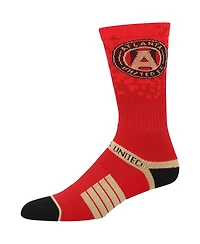 Strideline Men's Atlanta United Fc Premium 3-Pack Knit Crew Socks Set