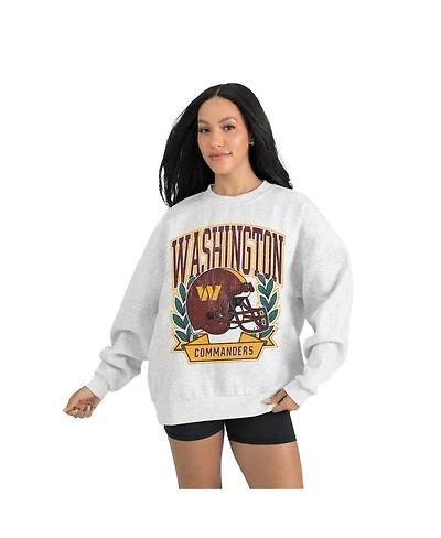 Gameday Couture Women's Gray Washington Commanders Heritage Premium Fleece Pullover Sweatshirt